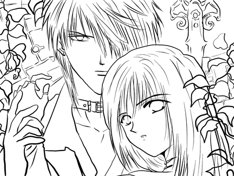 Touya and Aya Mikage from Ceres, Celestial Legend Manga Coloring page