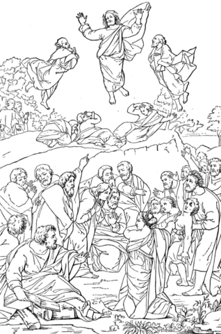 Transfiguration of Christ Coloring page