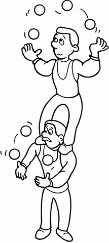 Two Jugglers  Coloring page