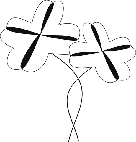 Two Shamrocks Coloring page