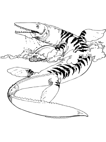 Tylosaurus Mosasaur Coloring page