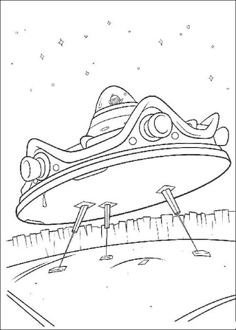 Unidentified flying object  Coloring page