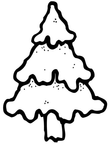 Undecorated Christmas Tree  Coloring page