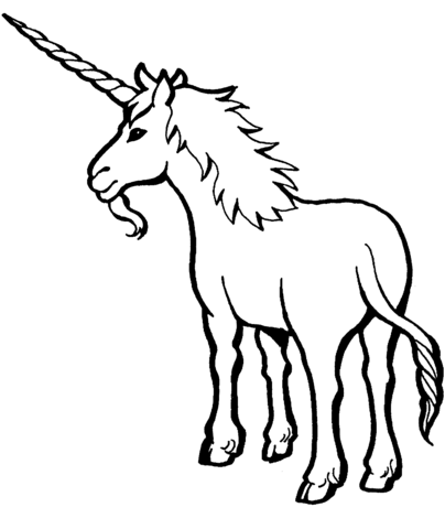 Unicorn with wings Coloring page