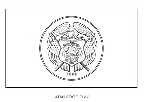 Utah State Flag Coloring page