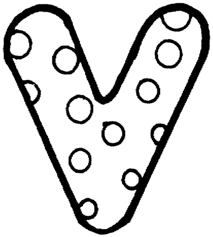 Letter  V Coloring page