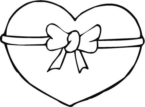 Decorated ValentineвЂ™s Day heart Coloring page