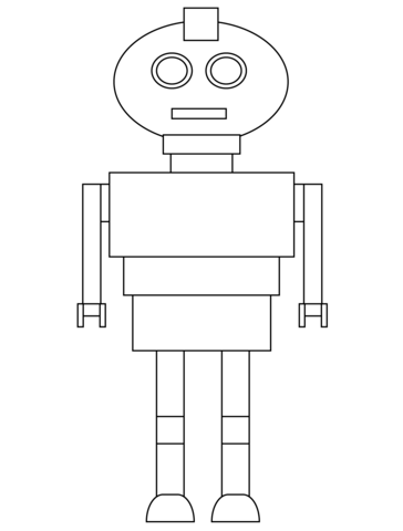 Very Simple Robot Coloring page