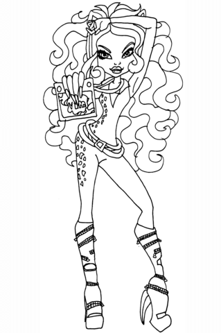 Vim Clawdeen Coloring page