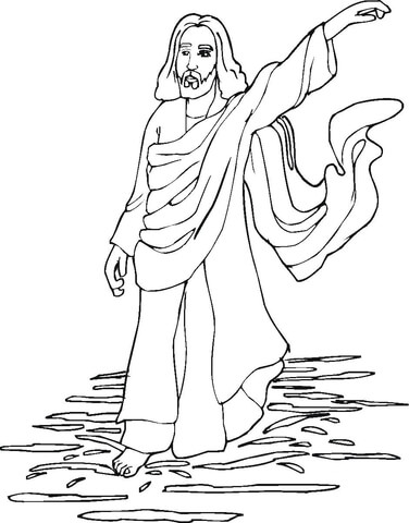 Walking On The Water  Coloring page