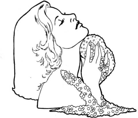 Washing the Neck  Coloring page