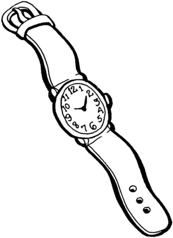 Hand Watch For Men  Coloring page