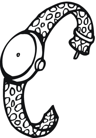 Hand Watch For Women  Coloring page