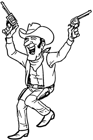 Western Guy  Coloring page