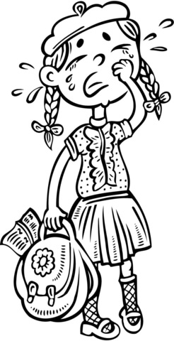 Whining Girl Coloring page