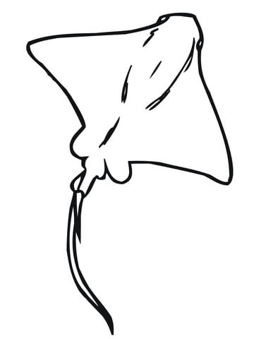 Whiptail Stingray Coloring page