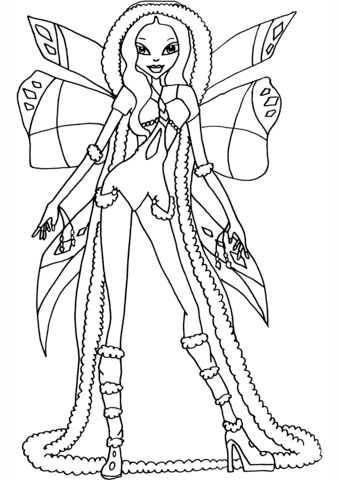 Winx Club Aurora Coloring page