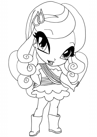 Winx Club Cherie Pixie Coloring page