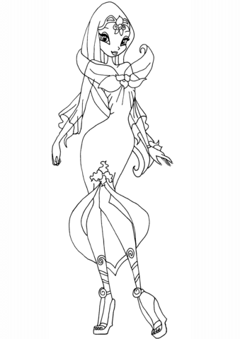 Winx Club Crystal Gown Coloring page