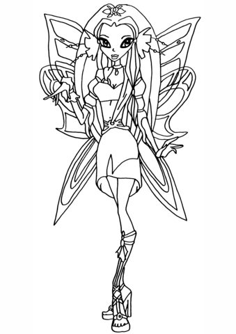 Winx Club Diana Fairy Coloring page