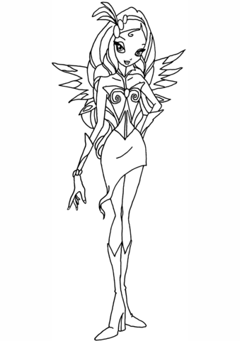 Winx Club Diaspro Fairy Coloring page