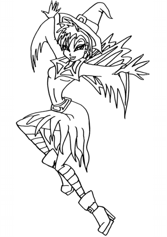 Winx Club Fairy Witch Coloring page