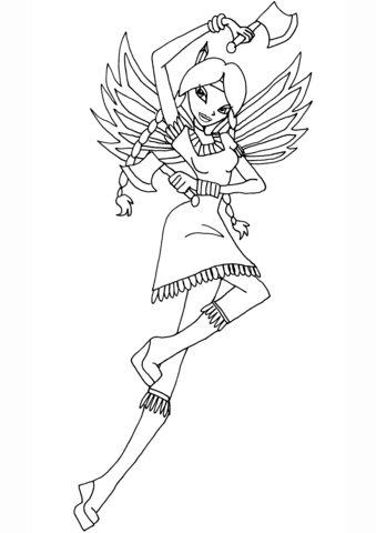 Winx Club Indian Fairy Coloring page