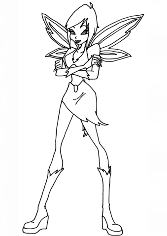 Winx Club Priscilla Fairy Coloring page