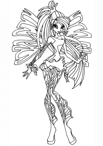 Winx Club Sirenix Bloom Coloring page