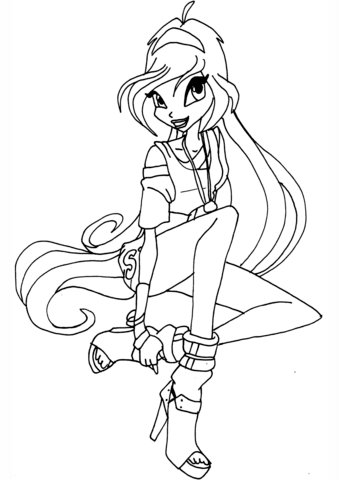 Winx Disco Bloom Coloring page