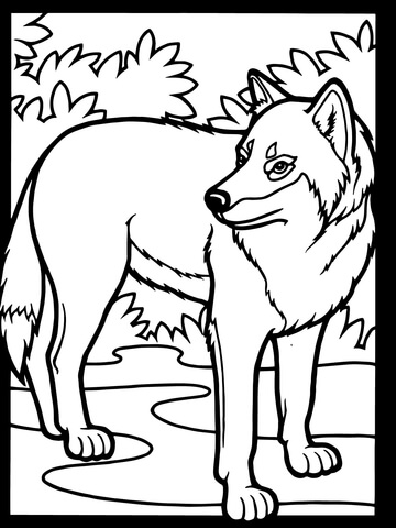 Wolf Coloring page