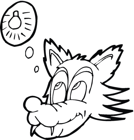 Wolf has an idea Coloring page