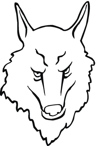 Wolf face Coloring page