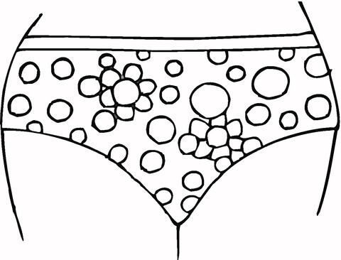 Woman Underwear  Coloring page