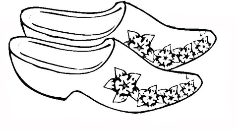 Wooden Shoes  Coloring page