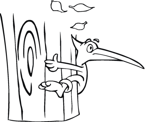 Woodpecker 21 Coloring page