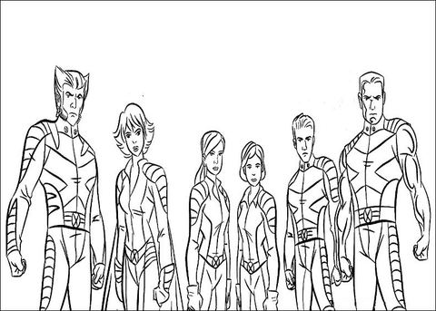 X Men 1  Coloring page