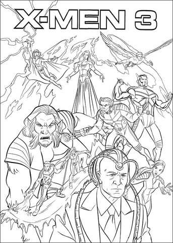 X Men 3  Coloring page