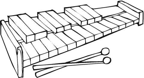 Xylophone  Coloring page