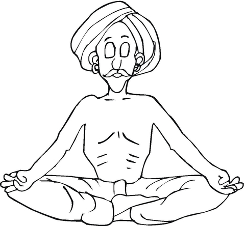 Yoga Man  Coloring page