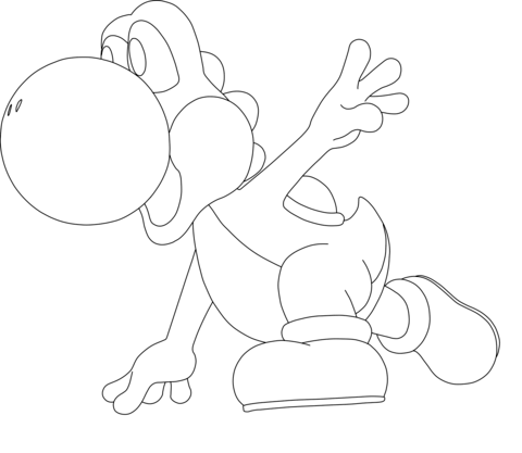 Yoshi as a Sprinter Coloring page